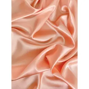 Peach Silky Stretch Satin