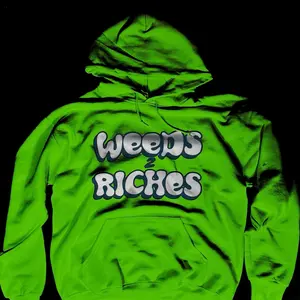 w2r Bubble Text Cotton Hoodie - Casual cannabis inspired Clothing