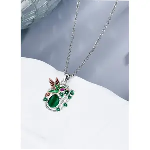 Stellar Glint Card Jewelry Hummingbird Necklace for Women Vintage Cross Chain Pendant Jewelry gift