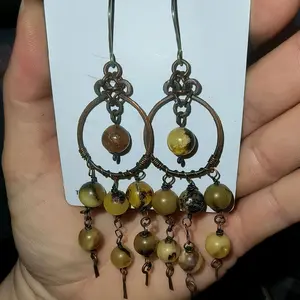 Amber Chandelier  Earrings