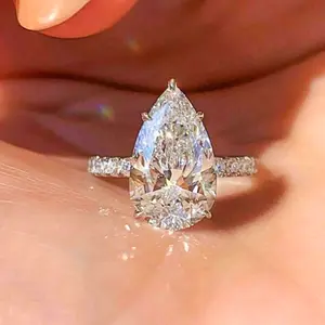 Teardrop Crystal Ring – Elegant & Luxurious