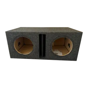 15 in Dual Vented Divided Chambers Premium Charcoal Carpeted Subwoofer Box Subwoofer Enclosure Precision CNC-Cut, Premium MDF Construction. Proudly USA Made.