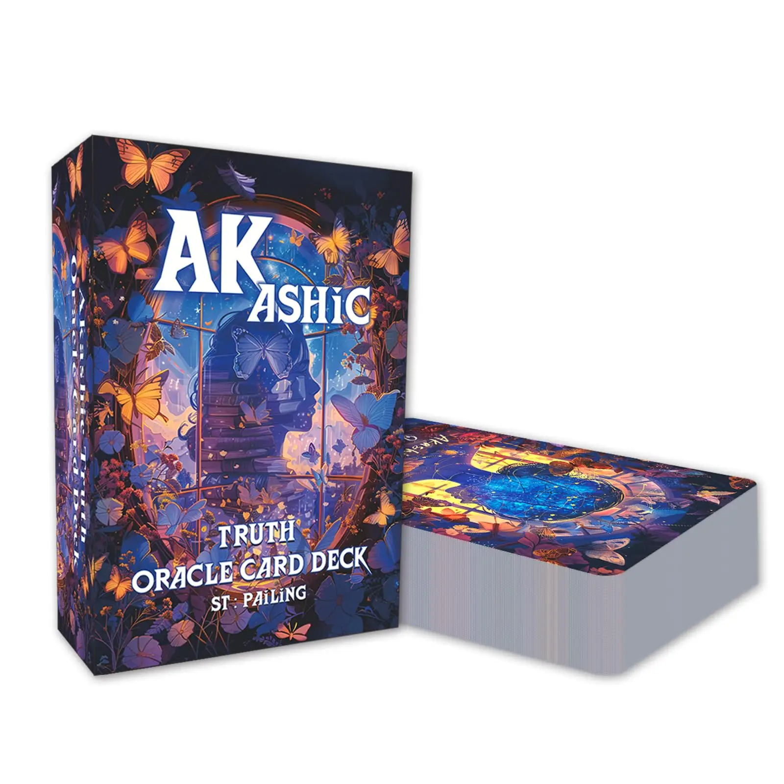 Akashic Oracle Card Deck, 1 Box Truth Oracle Card Games for Beginners, Energy Healing Oracle Cards Game Props for Party Festivals