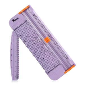 Firbon Paper Cutter & Trimmer for Straight Multifunctional Scrapbooking Tool with Automatic Safeguard & Side Ruler for Craft Paper, Photo, Label, Postcard and Cardstock