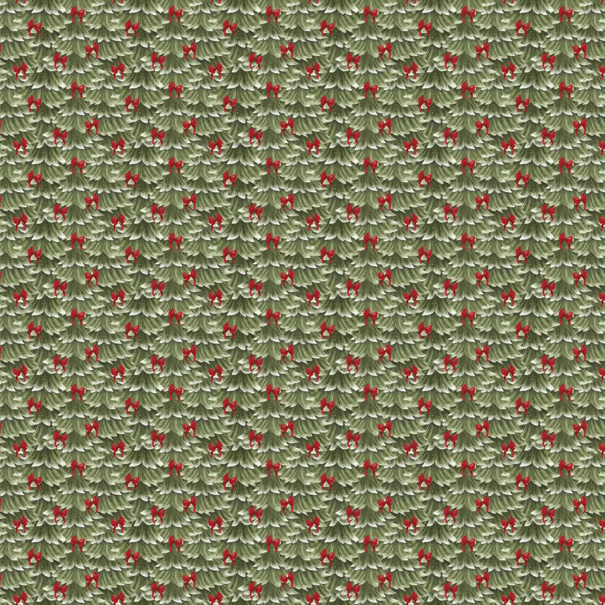 Fabric 3 Wishes Green Sweet Pine & Bows Very Merry Gingerbread by the Quarter Yard 24615-GRN