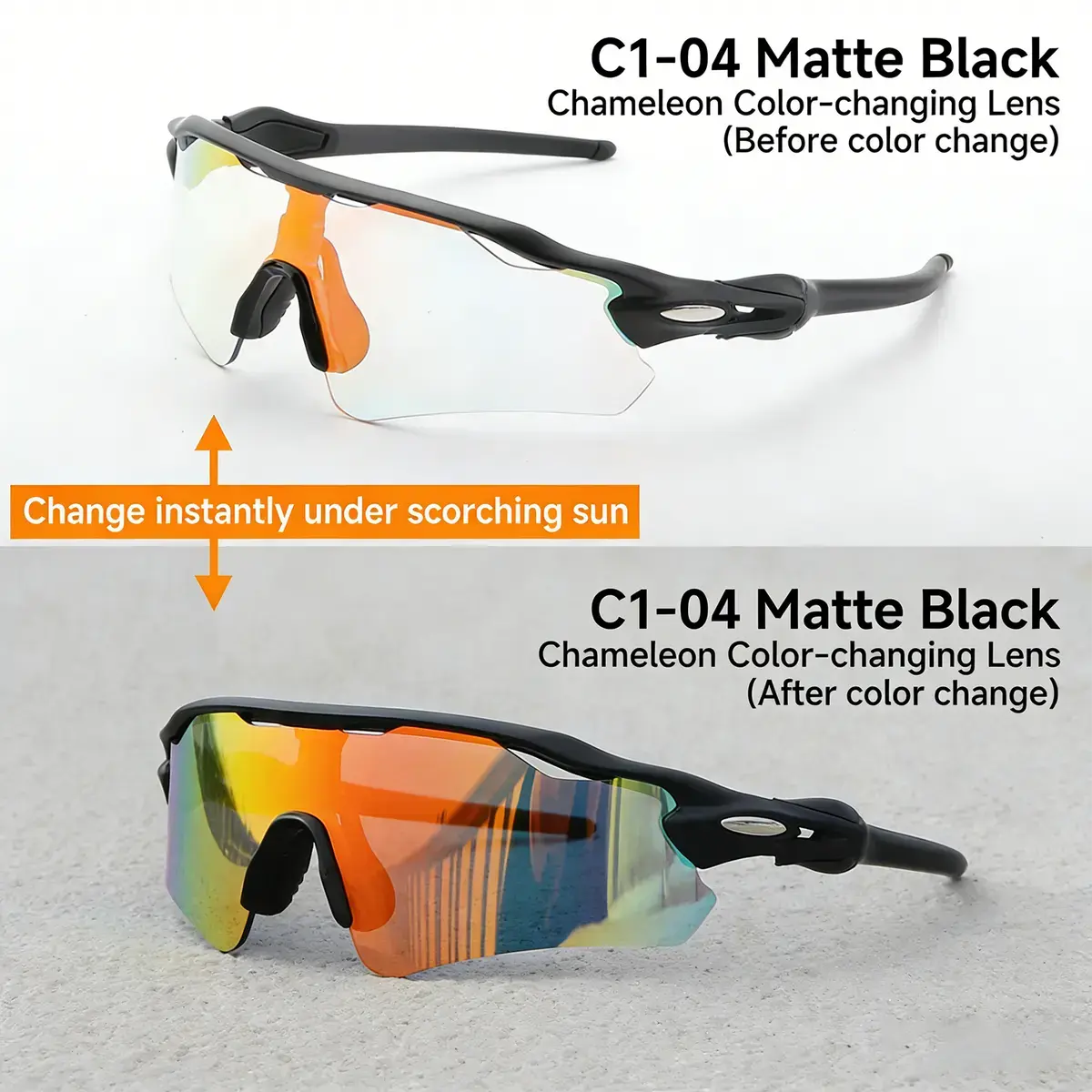 Black frames Colored lenses
