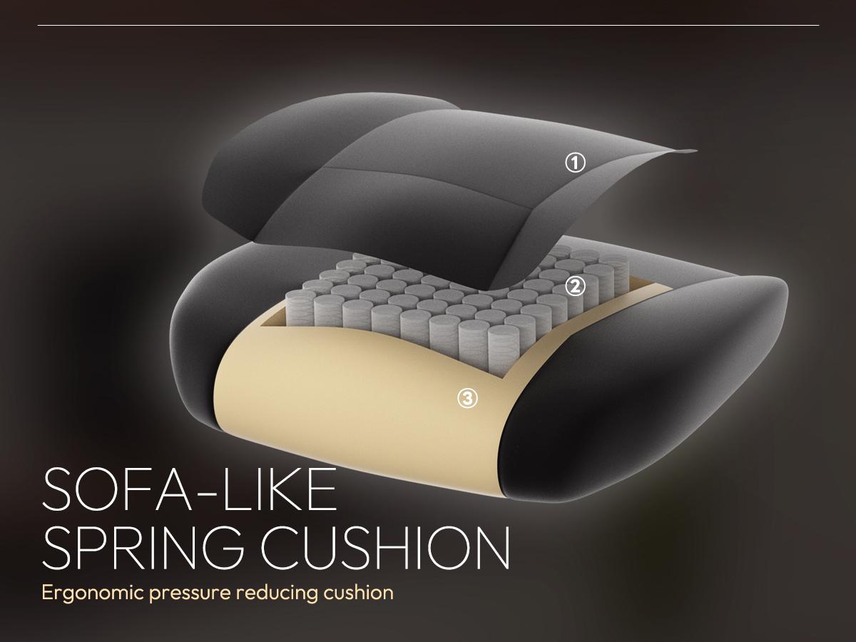 Dowinx Gaming Chair with Heated Massage Lumbar Support,Big and Tall Fabric Gaming Chairs for Adults with Footrest, Ergonomic Computer Game Chair with Poket Spring Cushions, 350lbs