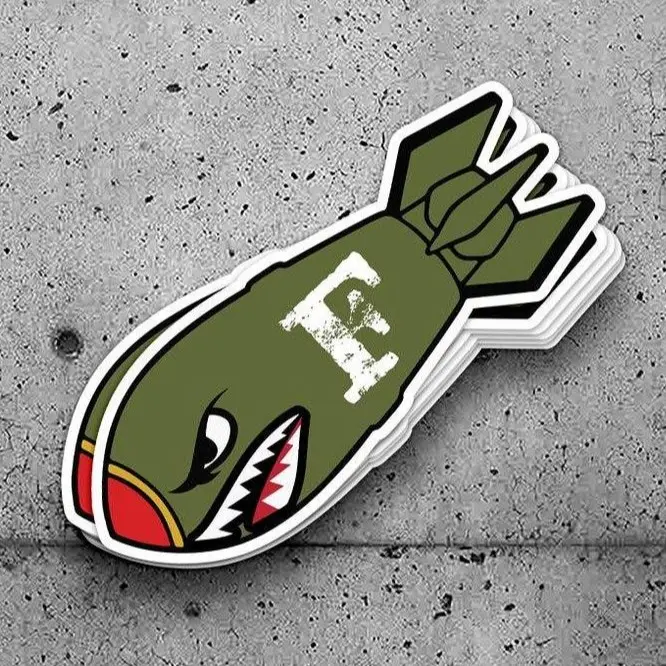 F Bomb, Hard Hat Sticker, Bue Collar Sticker, Construction Sticker, Hard hat stickers, lunchbox sticker, Journeyman sticker, 409 carpenters, working class, carpenters stickers, union stickers