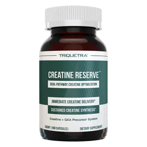 Creatine Reserve – Creatine Monohydrate + GAA with B Vitamins & Taurine – Dual-Source Creatine Formula for Women & Men – Non-GMO (30 Servings) Creatine Reserve – Creatine Monohydrate + GAA with B Vitamins & Taurine – Dual-Source Creatine Formula for Women & Men – Non-GMO (30 Servings)