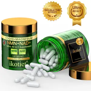 ikotiet Liposome NAD+ Supplement 1000mg, containing resveratrol - 9x increased absorption, powerfully provides cellular energy and repair, Made in the USA (60 capsules)