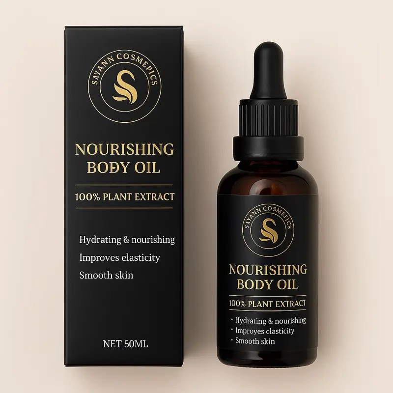 Swann Cosmetics Nourishing Body Oil 50ml - 100% Plant Extract Hydrating & Nourishing Improves Elasticity Smooth Skin