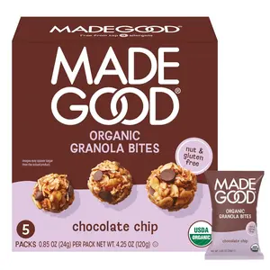Organic Chocolate Chip Granola Bites Healthy Snack Packs 5 Count x 0.85oz