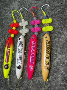 The Littles 4 Pack (11cm): Phantom, Mr. Bentley, Pink Pony, and Chunky on 4/0 and 6/0 Hooks and 80 pound mono leader lines