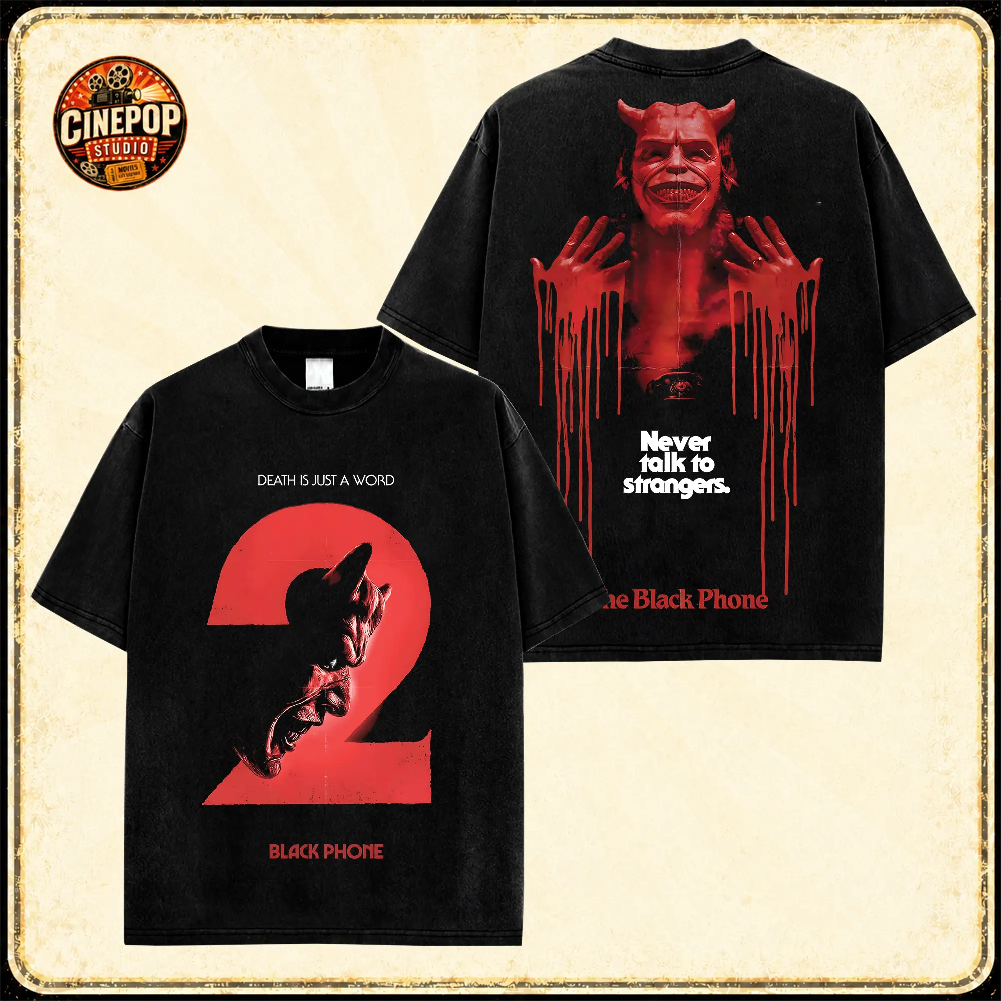 The Black Phone The Grabber Horror Shirt, Retro Scary Movie Graphic T-Shirt, Iconic Masked Villain Halloween Tee, Made in USA, 100% Cotton, Psychological Thriller Gift for Adults and Cinema Lovers