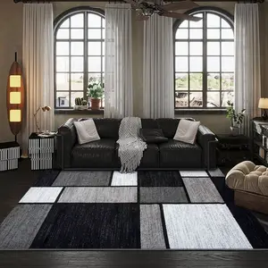 Soft and comfortable printed carpet, home decorative carpet, large living room carpet, sofa cushion, entrance mat, coffee table mat, bedroom carpet, bedside rug, Checkered Rug, suitable for various scenarios such as shopping malls, cafes