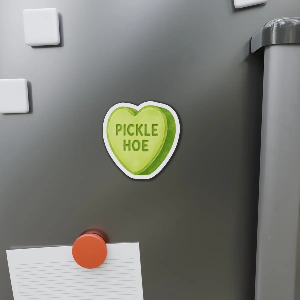 Pickle Hoe Heart Candy Magnet | Food Pun Magnet