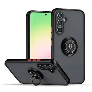 Shockproof Magnetic Car Phone Case For Samsung Galaxy A56 A55 A36 A35 A15 A53 A54 5G A34 A52 A33 A14 A32 A16Holder Ring Cover