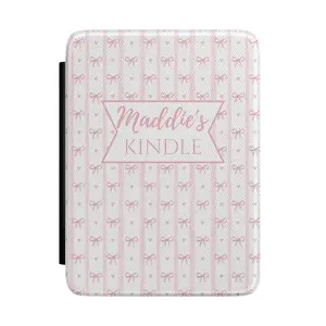 Personalized Coquette Pink Bow Kindle Case