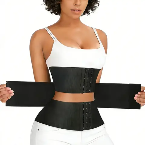 Women's Segmented Waist Trainer - Faja Body Shaper, Corset-Waisted Shapewear Belt with Hooks, High Compression, Ergonomic Body-Fitting Sport Girdle (Waist Trainers Included for SEO Alignment)