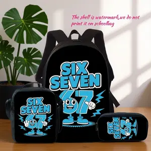 3pcs 67-Print Backpacks - Lightweight Travel Backpacks, Multifunctional Storage Bags And Organizers |   Adjustable Straps, Fashionable Design, Suitable for Teenagers, for Teenager, For Teenager