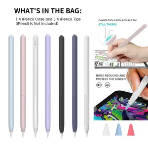 Apple Pencil Pro Silicone Protective Case, Stylus, Lightweight Comfortable Feel, Magnetic Support, Dual Tap Function, One Piece Packaging