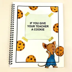 Teacher Appreciation Gift Notebook, If You Give Your Teacher a Cookie Theme Coil Binding, Perfect Present for Educators, Unique Teaching Supplies