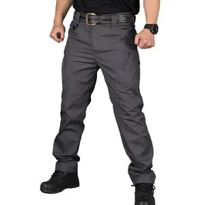 Men's Ripstop Tactical Pants Waterproof Cargo Pants Lightweight Hiking Work Pants with Multi Pockets