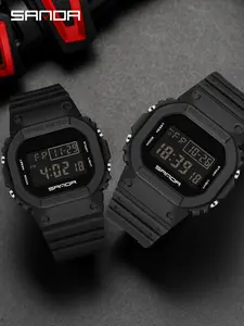 Men's Fashion Digital Watch, Casual Sporty Digital Watch with Luminous Dial & Alarm Mode, Waterproof Outdoor Watch for Men with Box, Water Resistant Wristwatch