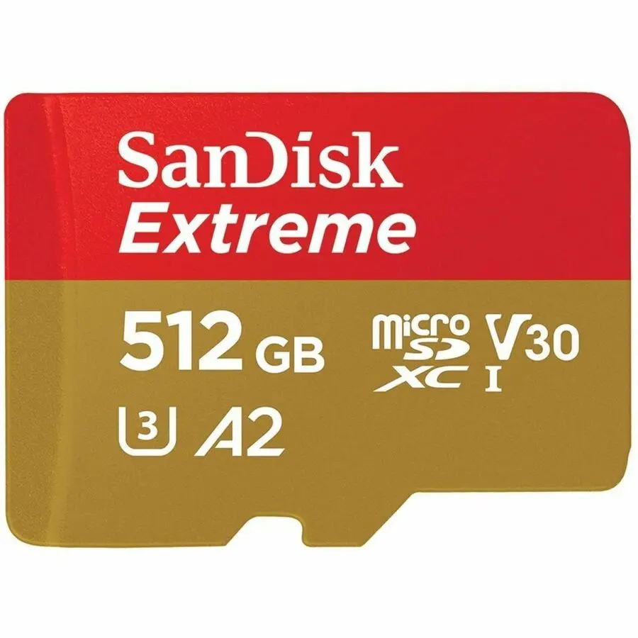 SanDisk Extreme 512 GB Class 3/UHS-I U3 V30 microSDXC SDSQXAV512GAN6MA