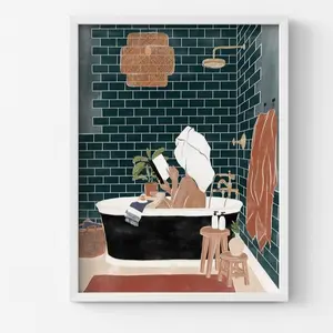 Booktok Made Me Bathroom Wall Decor Idea, Book Lover Friend Home Decor Idea, Master Bath Decor, Book Girl Gift, Poster UNFRAMED
