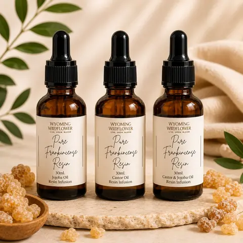 Pure Frankincense Resin Oil | Resin Extraction | Boswellic Acid | Anti-Aging | Tighten & Tone | Hyperpigmentation Acne Body Care  Jojoba
