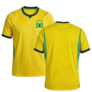 2026 Brazil National High-Performance Sports Wear, Breathable Mesh Football Top, Lightweight Moisture-Wicking Soccer Shirt, All Seasons Casual Style