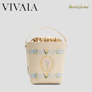 VIVAIA The Bucket Tote, Tote Bags, Mashine Washable, Suitable for Summer Vacations, Parties, Shopping (Farreh)
