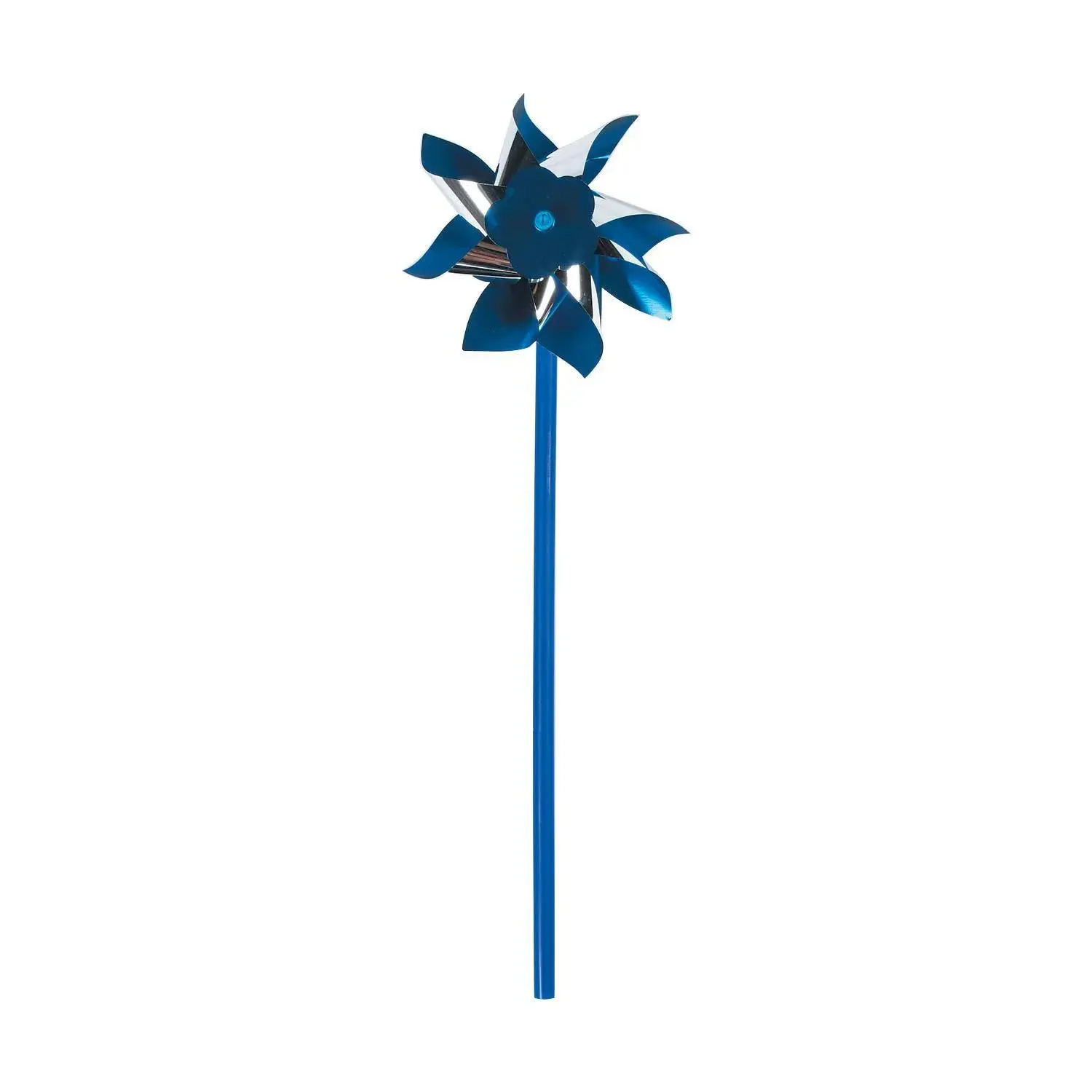 13" Blue & Silver Plastic Pinwheel Spinning Toys - 36 Pc.