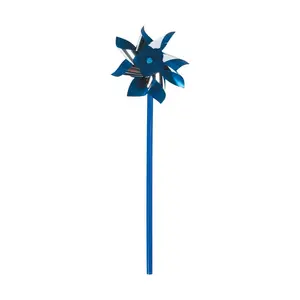 13" Blue & Silver Plastic Pinwheel Spinning Toys - 36 Pc.