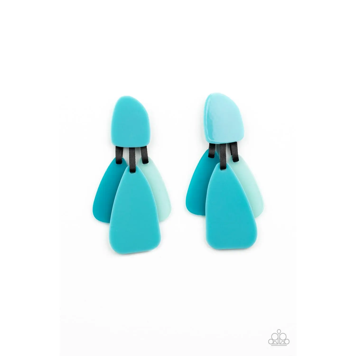 All FAUX One - Blue Acrylic Post Earring