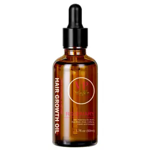 Herbal Infused Hair Growth Oil - Rosemary 1.7 fl.oz with Rosemary, Tea Tree, Keratin, & Ginger for Scalp to Strand Treatment & Shine