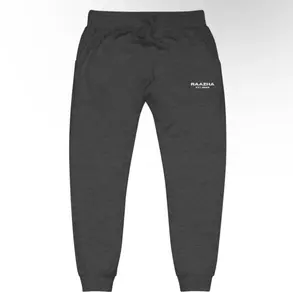 Staple Charcoal Sweatpants - Classic Minimalist Design with Embroidered Raazha Logo, 65% Cotton Blend for Everyday Comfort
