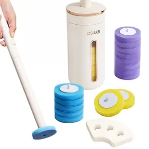 Disposable Toilet Brush Set with 24 Refills, Includes Holder & Scented Bar, Home Cleaning Essentials, Must-Have Household Items, Toilet Wand