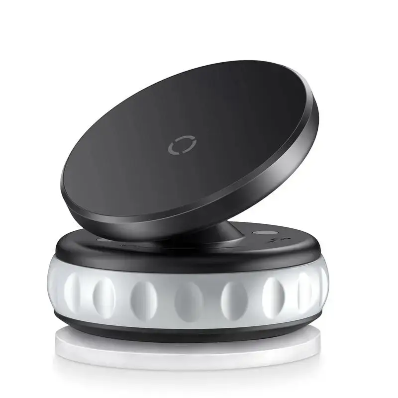 360° Suction Magnetic Car Phone Holder with Powerful Vacuum Suction Base, Adjustable Mount for Dashboard Windshield, Securely Holds Phone for Driving Video Calls, Compatible with iPhone Android, With Holder
