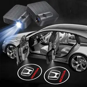 2Pcs HD Led Car Door Welcome Light Laser Projector Courtesy Lamp for Honda Civic 10th 11th Gen Hrv Jazz City Fit Accord 7 Crv
