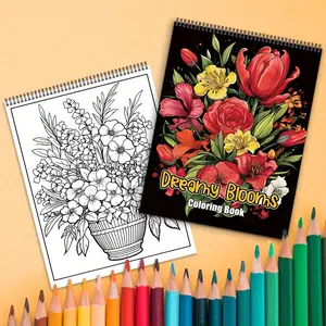 Flower Pattern Coloring Book, 30 Different Patterns Flower Coloring Book, Stress Relief Coloring Book, Birthday Gift, Arts & Crafts Supplies