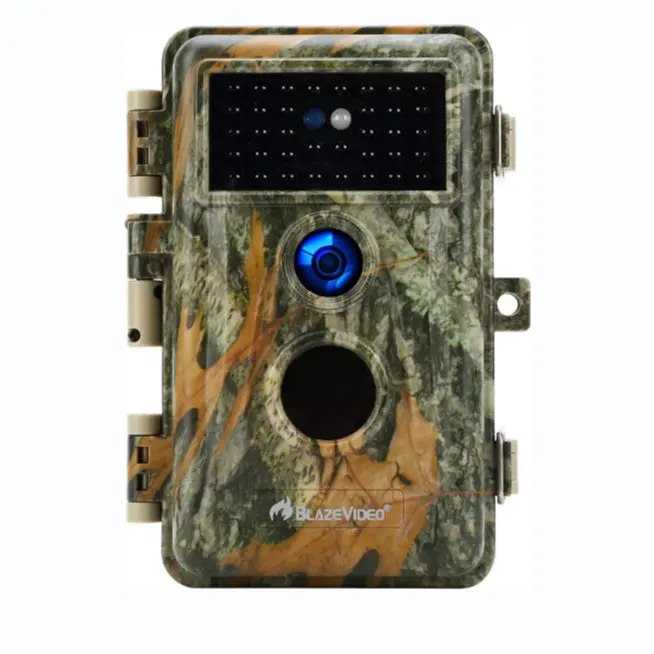 BLAZEVIDEO A252Green 48MP 1296P Trail & Game Camera with Night Vision 32MP 1296P HD H.264 MP4 Video No Glow 940nm Infrared IP66 Waterproof Motion Activated for Outdoor Wildlife Hunting, Backyard Security, Animal Observation