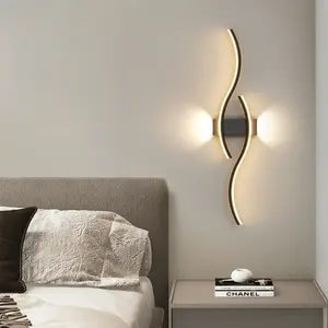 Modern LED Line Wall Light, Decorative Wall Lamp, Up-Down Lighting, Bedroom Bedside Sofa Background Decor, Single Pack