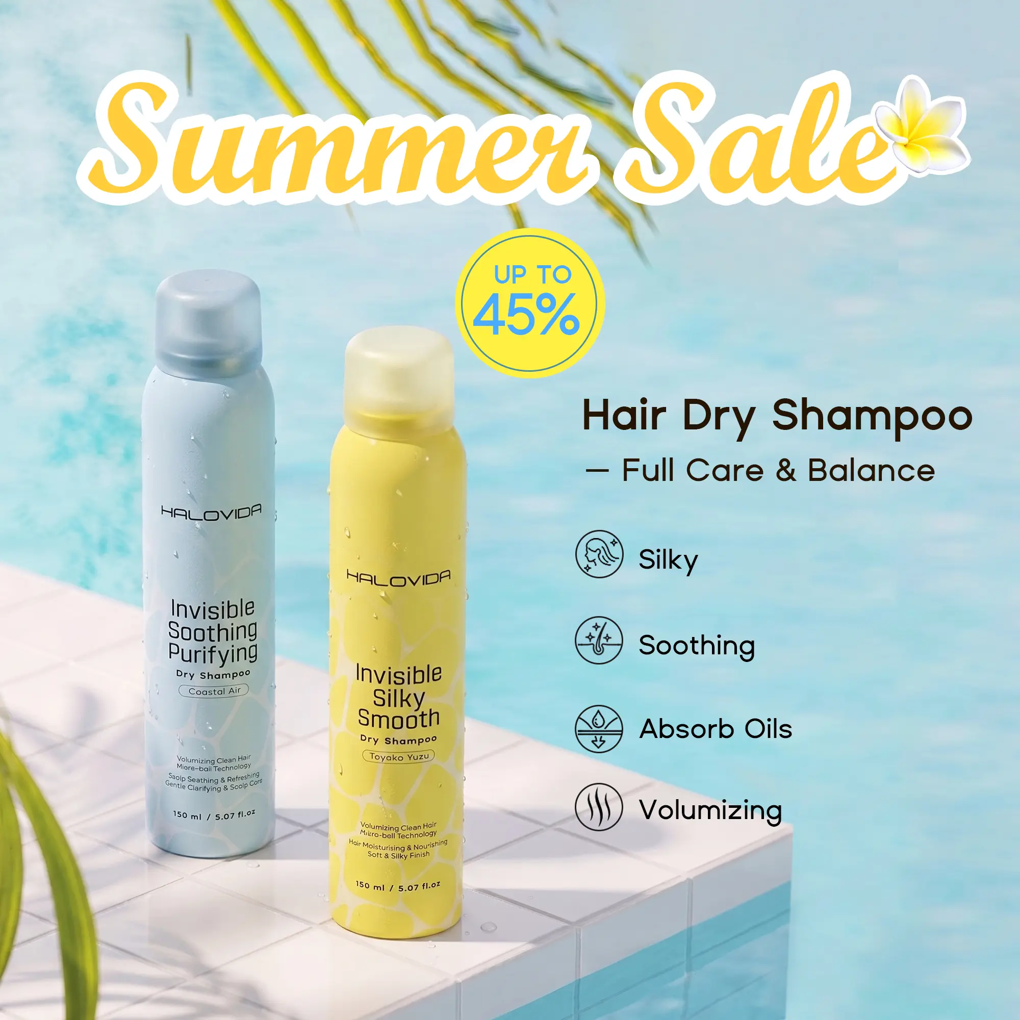 HALOVIDA INSTANT FRESH VOLUME BOOST HAIR DRY SHAMPOO 5.07 FL.OZ. Refresh Hair and Absorb Oil Between Washes,Balances oil,Long- lasting fresh volume,Pure,Locks in moisture,Boosts shine Smooths