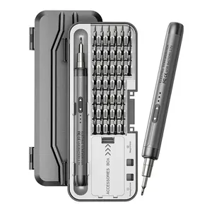 Christmas Gift 3.7V Mini Electric Screwdriver Set 46-in-1 Magnetic Storage Repair Tool Set for Phone Camera Laptop Toy Car  Glasses Earphone 3D printer - 38 Magnetic Bits Hardware Cordless