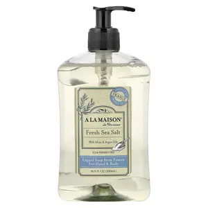 A La Maison de Provence Liquid Soap, For Hand & Body, Fresh Sea Salt, 16.9 fl oz (500 ml)