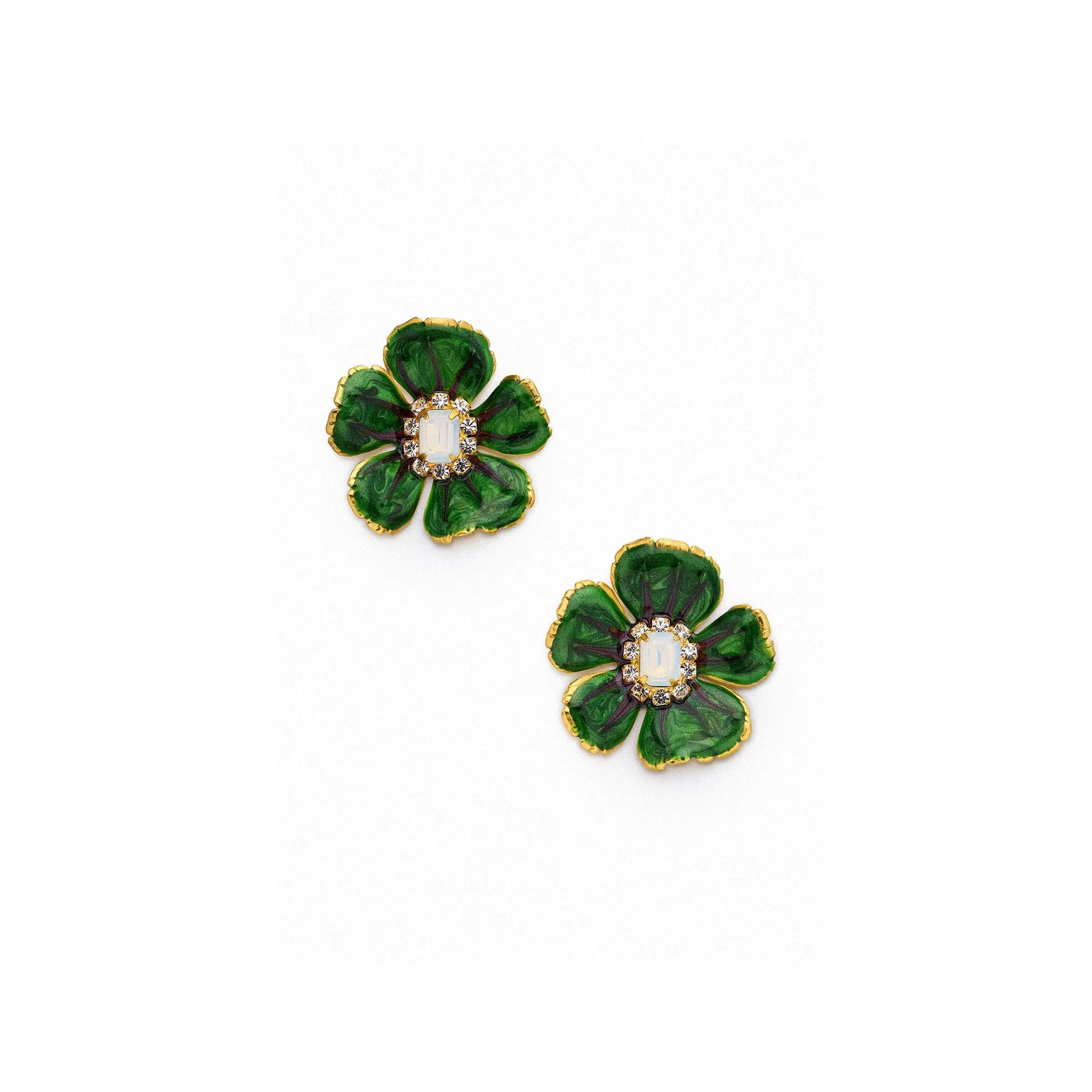 Jade Flora Earrings