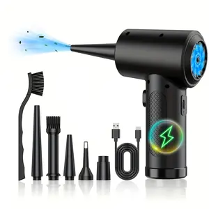 Compressed Air Dust Blower, Office Keyboard Cleaner, Reusable Dry Vacuum, Electric Spray Duster 4000mah, Car Cleaning Blower, Handheld Cordless Blower