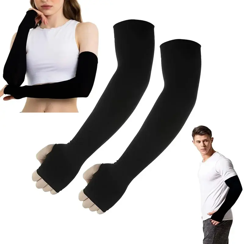 Cooling Breathable Sleeves Unisex Arm Sleeves with Thumb Holes Running Cycling Sleeves Fishing Bike Sport Protective Arm Cover